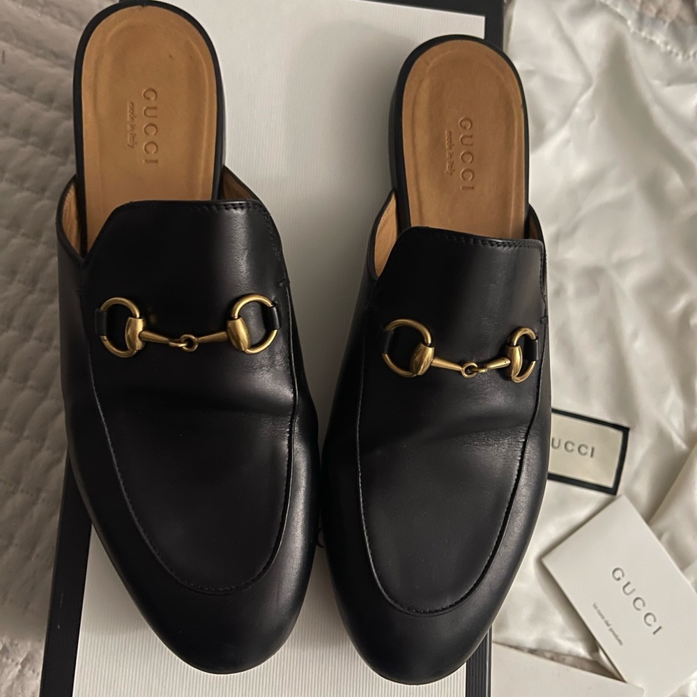 Gucci Princetown Leather Mules